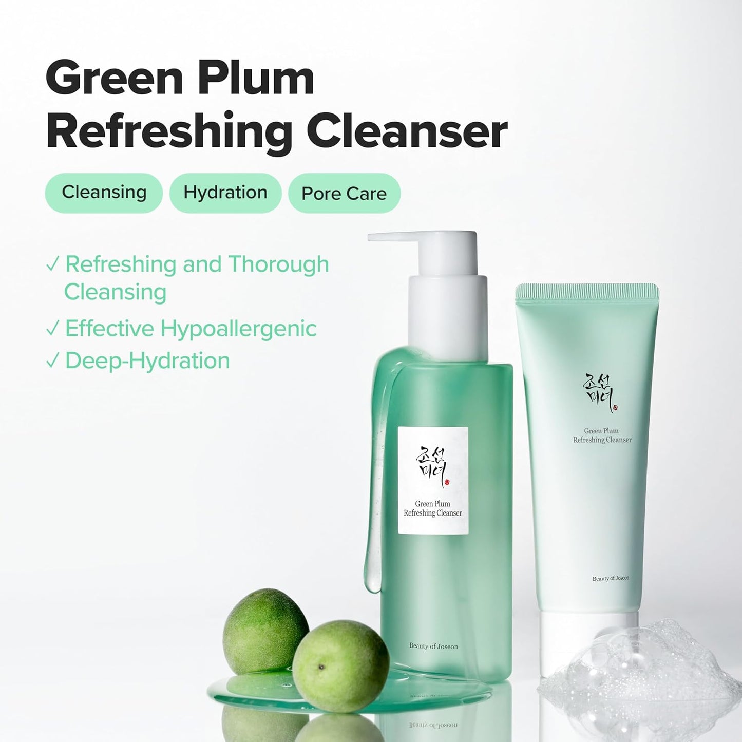 Beauty of Joseon Grüne Pflaume Erfrischender Reiniger (100 Ml, 3,38 Fl.Oz.)