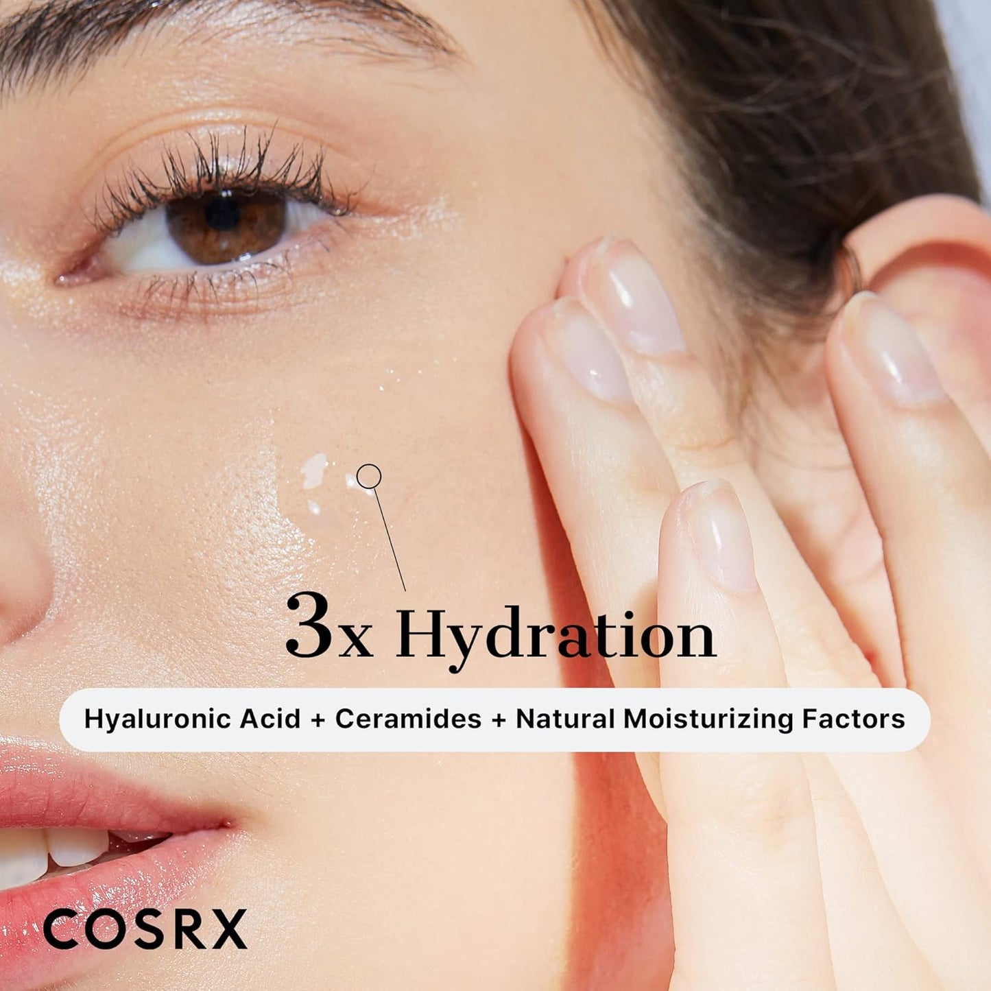 COSRX Pure Hyaluronic Acid 3% Serum, Reines Hyaluron Serum Hochdosiert - Mit Reiner Hyaluronsäure & Ceramide, anti Aging & anti Falten Feuchtigkeitspflege, Für Alle Hauttypen, Korean Skincare