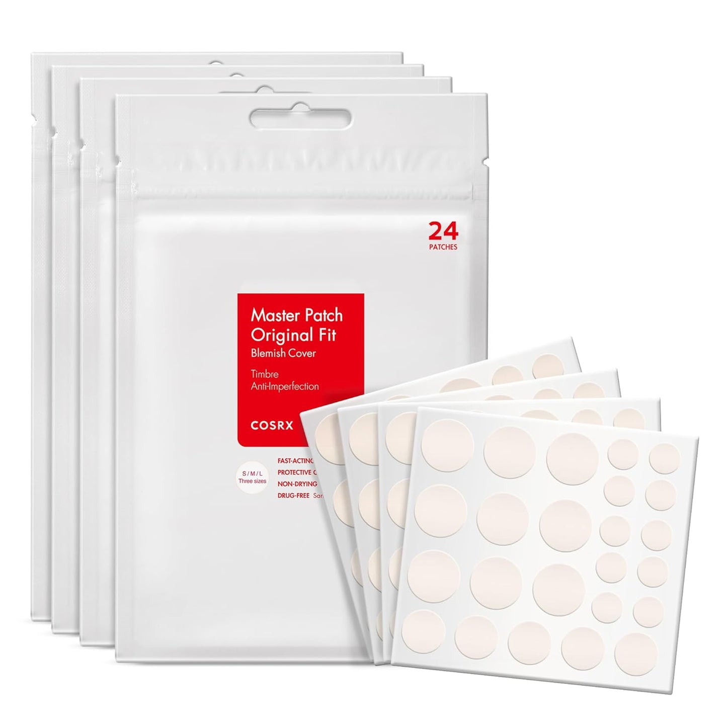 COSRX Acne Master Patch Original Fit, 24 Stück, Pimple Patches, Akne-Patches Für Pickel Im Gesicht Und Körper, Gesichtsbehandlung, Antiakne, Unsichtbare Hydrokolloide, Koreanische Kosmetik