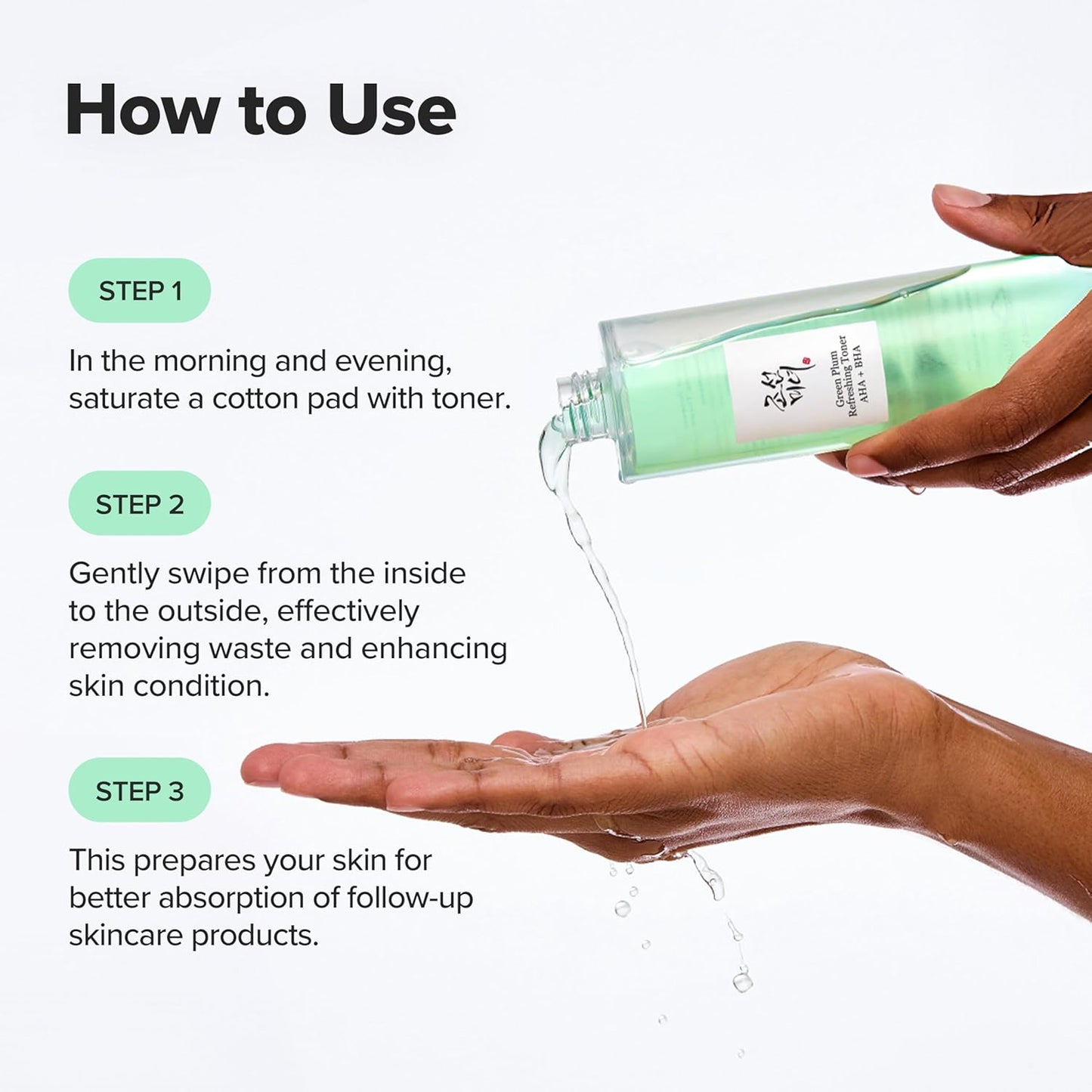 Beauty of Joseon Green Plum Aha Bha Toner, Erfrischende Gesichtsessenz, Feuchtigkeitscreme, Koreanische Hautpflege Für Männer Und Frauen, 150 Ml, 152 Ml