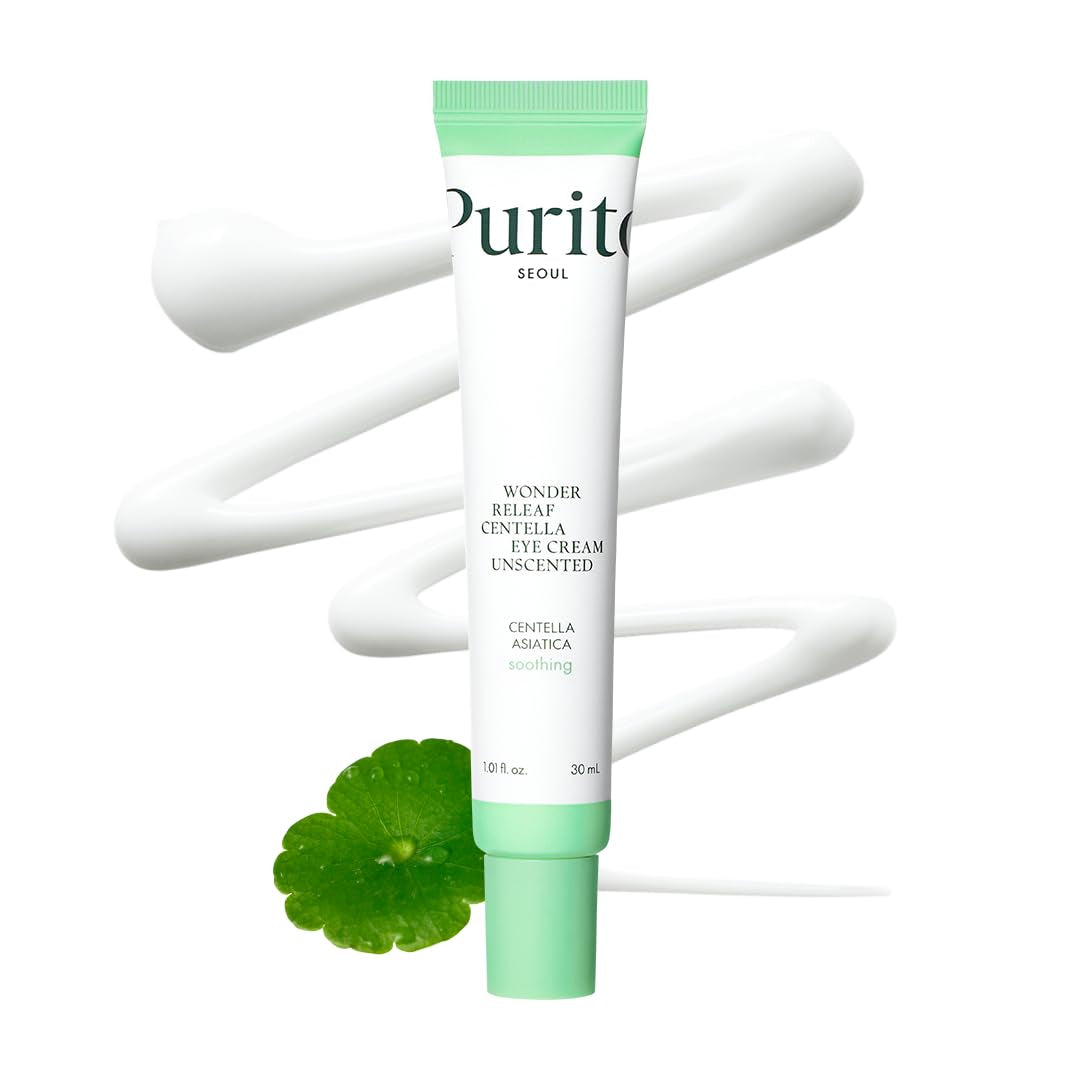 PURITO Centella Eye Cream, Korean Centella, for Sensitive Skin, Soothing, Facial Eye Cream for Face, Dark Circles, Wrinkles, Puffiness, K-Beauty, Vegan & Cruelty-Free, 30Ml 1Fl.Oz