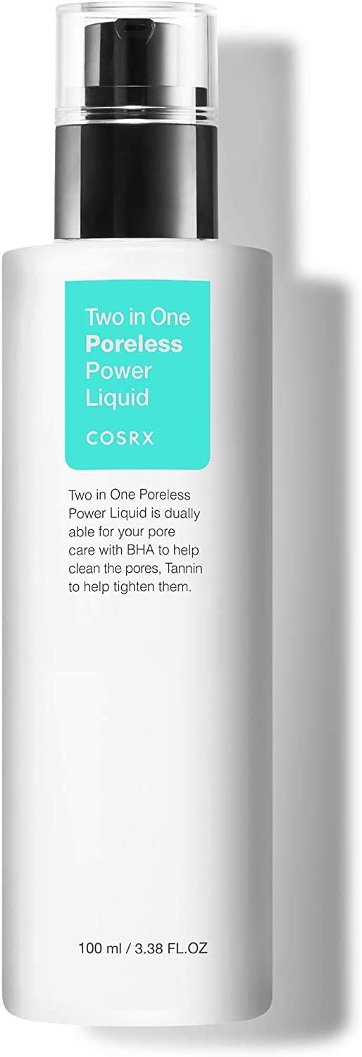COSRX Two in One Poreless Power Liquid Mit BHA 100 Ml | Gesichtspflege Zum Straffen Der Poren Und Peeling Der Haut Für Glatte Und Klare Haut | Für Alle Hauttypen | Keine Tierversuche