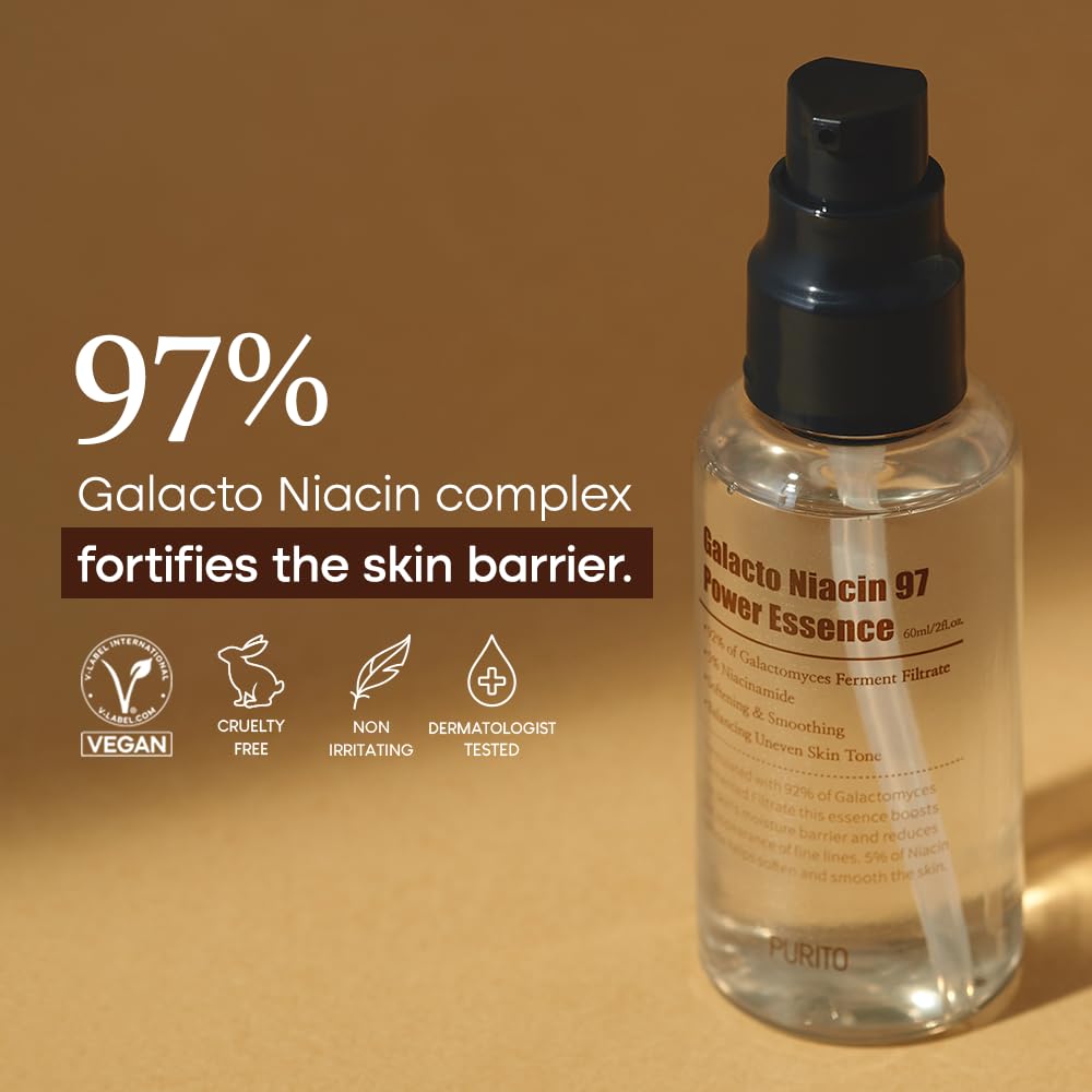 PURITO Galacto Niacin 97 Power Essence 2 Fl.Oz 92% Galactomycesfermentedbehandlungsessenzporenkontrolle