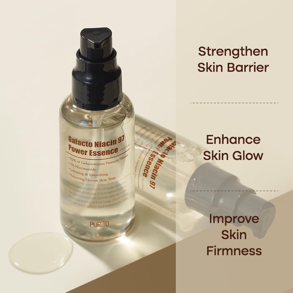PURITO Galacto Niacin 97 Power Essence 2 Fl.Oz 92% Galactomycesfermentedbehandlungsessenzporenkontrolle