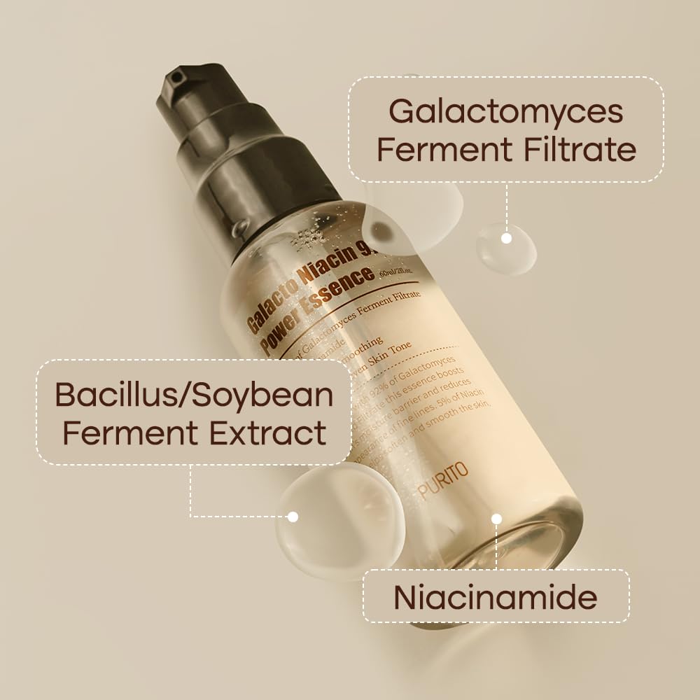 PURITO Galacto Niacin 97 Power Essence 2 Fl.Oz 92% Galactomycesfermentedbehandlungsessenzporenkontrolle