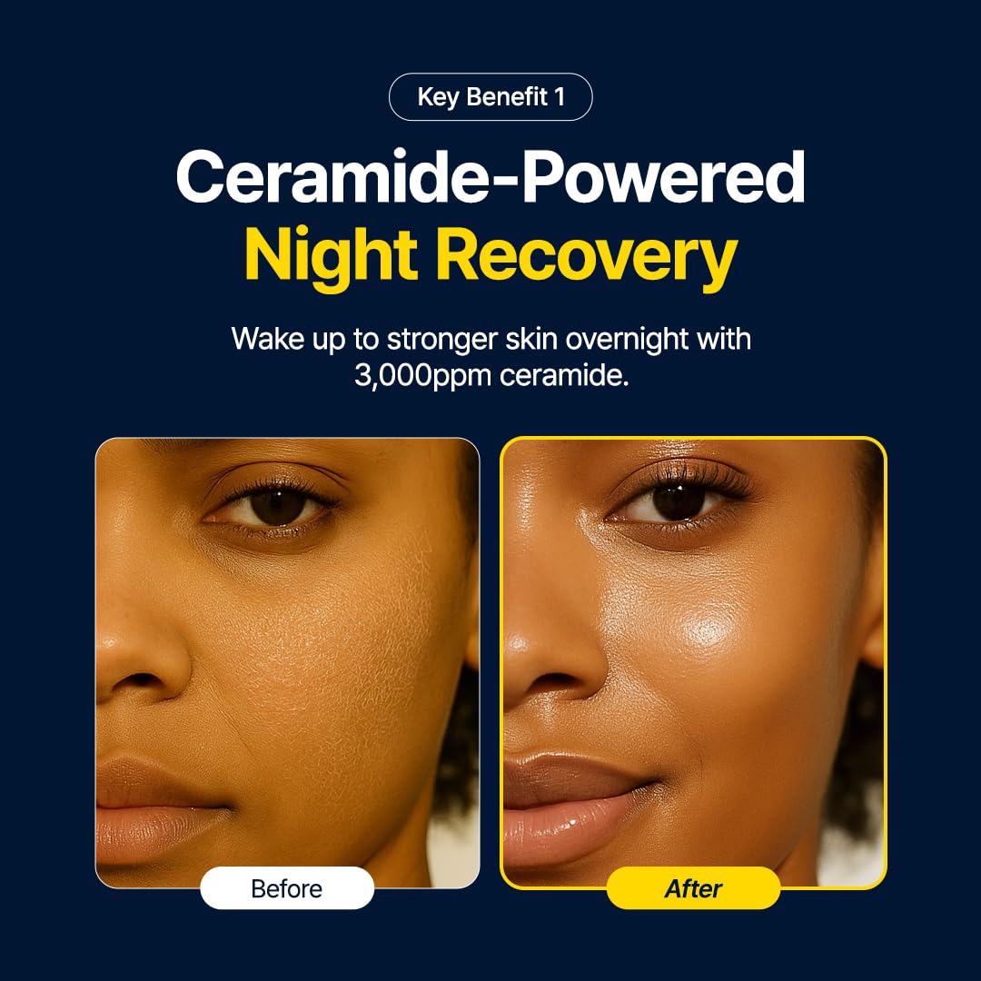 PURITO Dermide Cica Barrier Schlafenpack 2,7 Fl.Oz 80Ml Ceramid Und Centella, Nachtcreme, Empfindlicher Typ, Feuchtigkeitspackung