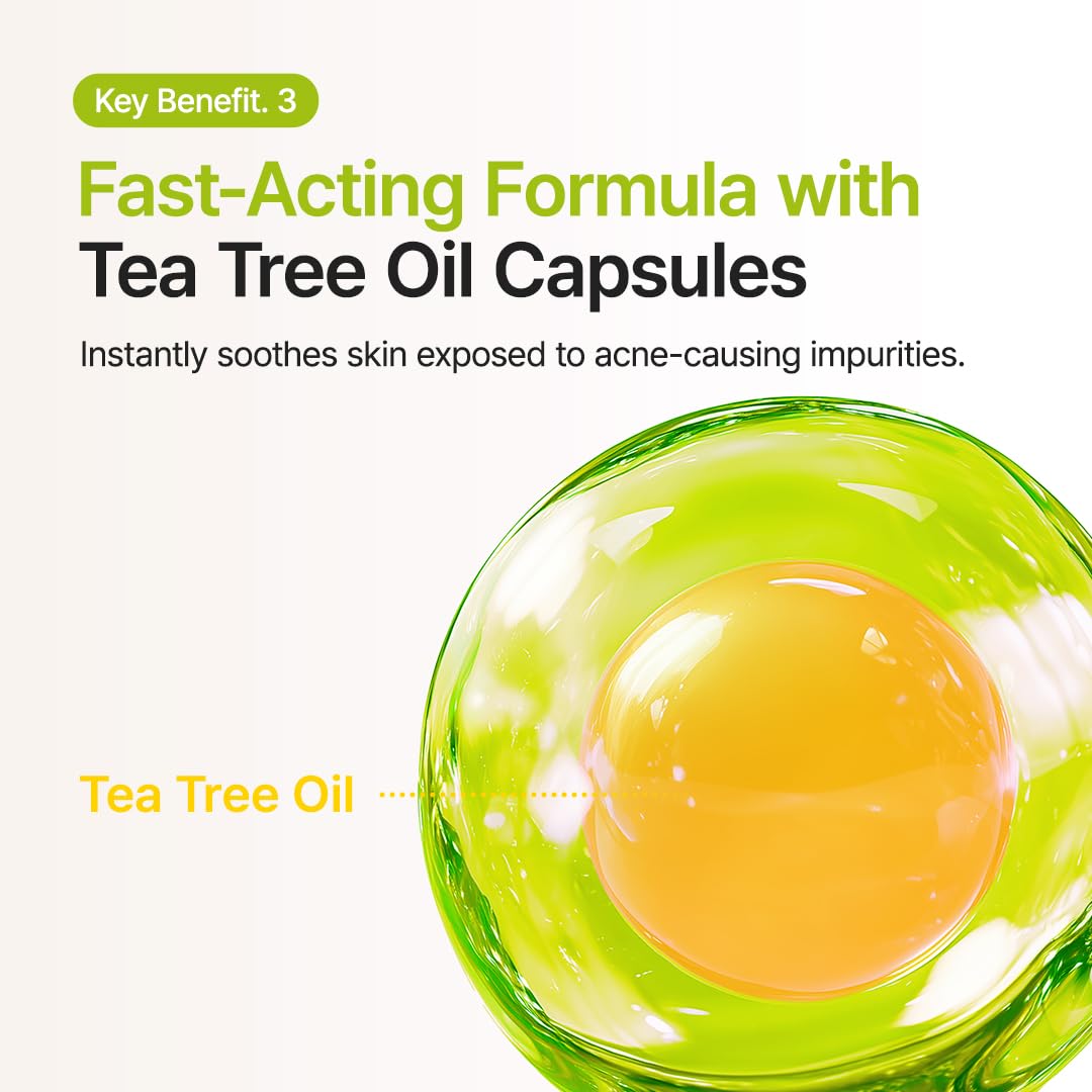 PURITO Azelaic Acid 10 Kojic Tea Tree Serum, Korean Facial Serum for Breakouts, Acne-Prone Skin, Marks, Pore Care & Even Tone, 20% Triple Active Formula with Tea Tree Capsules, 30Ml 1.01 Fl.Oz
