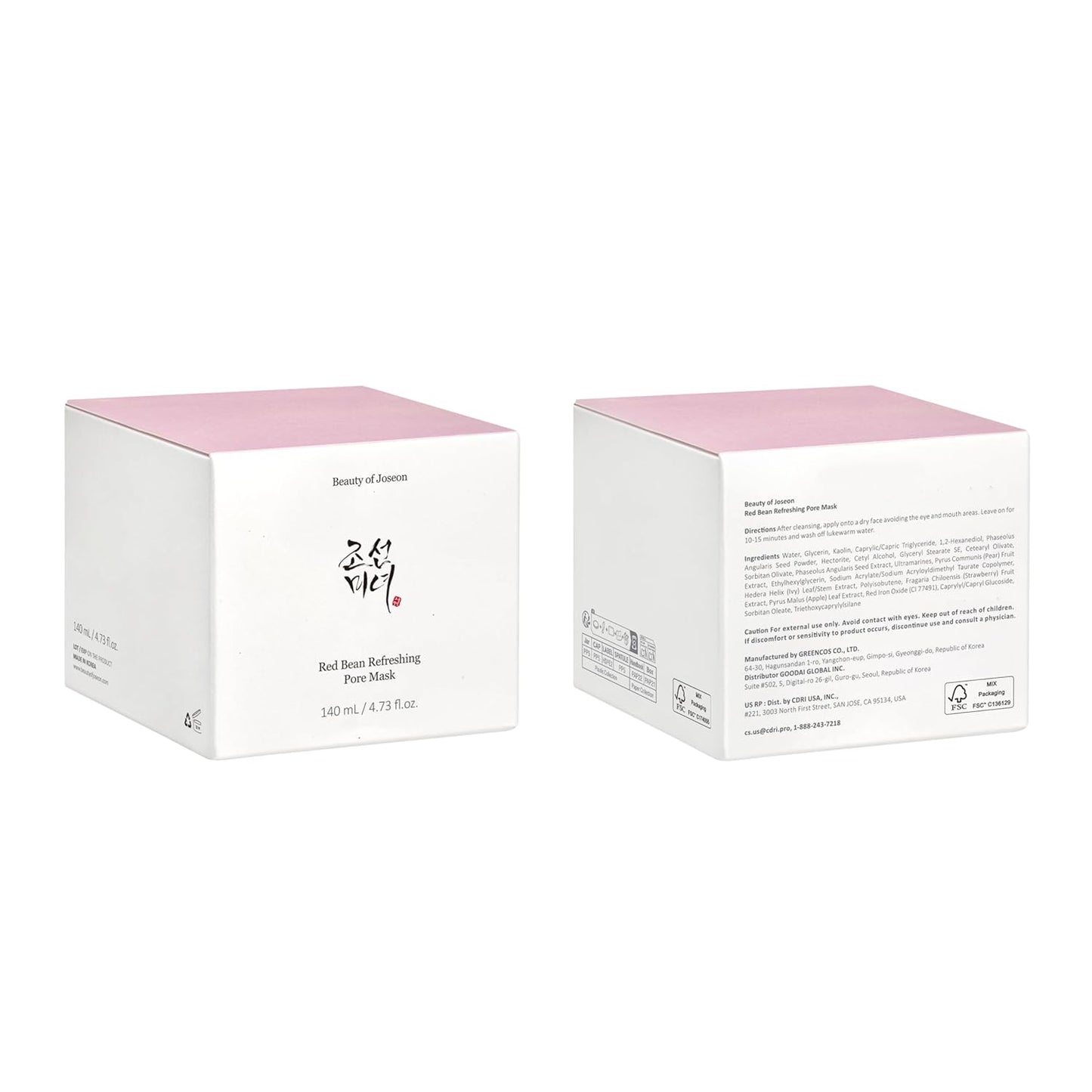 Beauty of Joseon Kühlende Porenmaske Mit Roten Bohnen, 140 Ml, 4,73 Fl.Oz