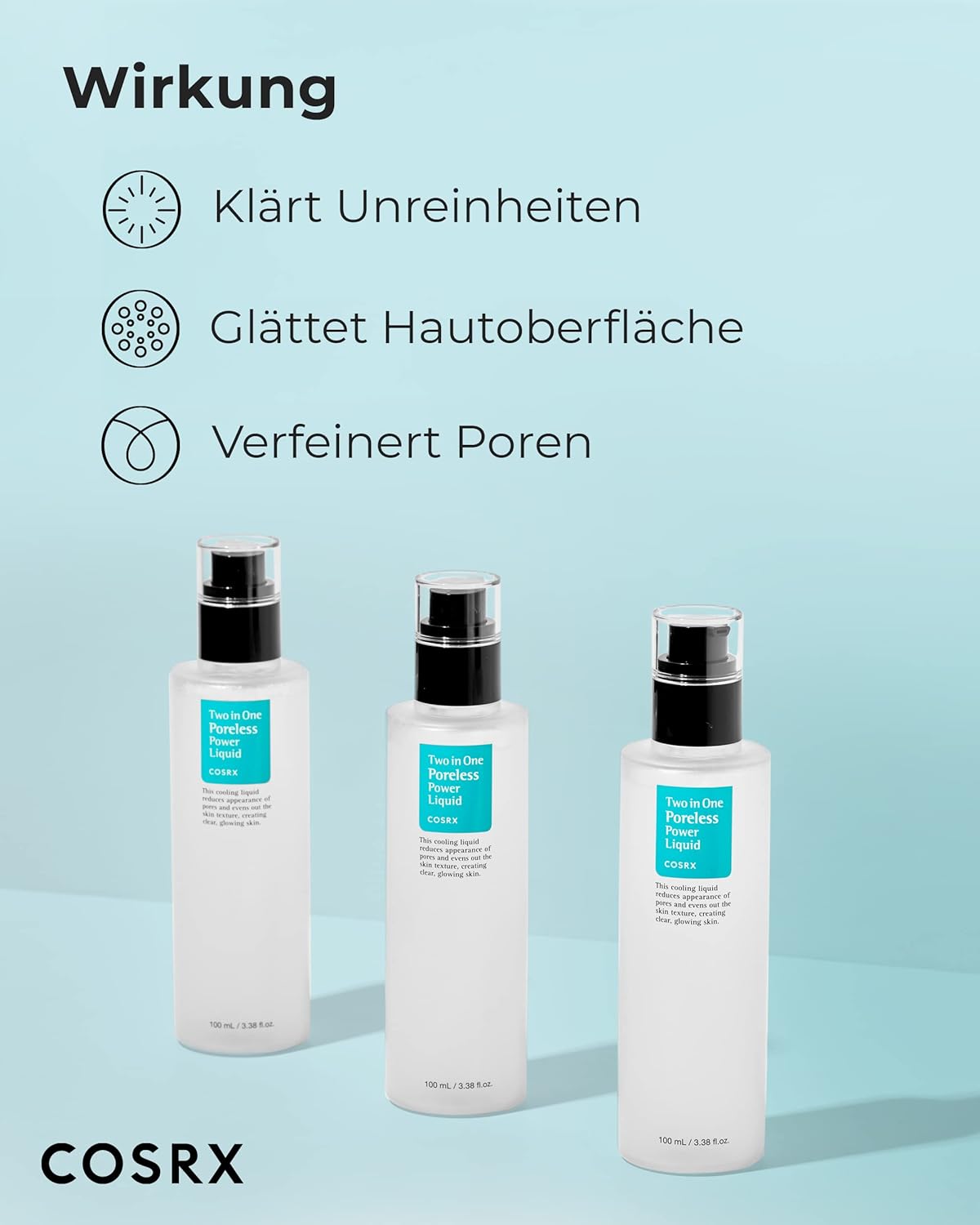 COSRX Two in One Poreless Power Liquid Mit BHA 100 Ml | Gesichtspflege Zum Straffen Der Poren Und Peeling Der Haut Für Glatte Und Klare Haut | Für Alle Hauttypen | Keine Tierversuche