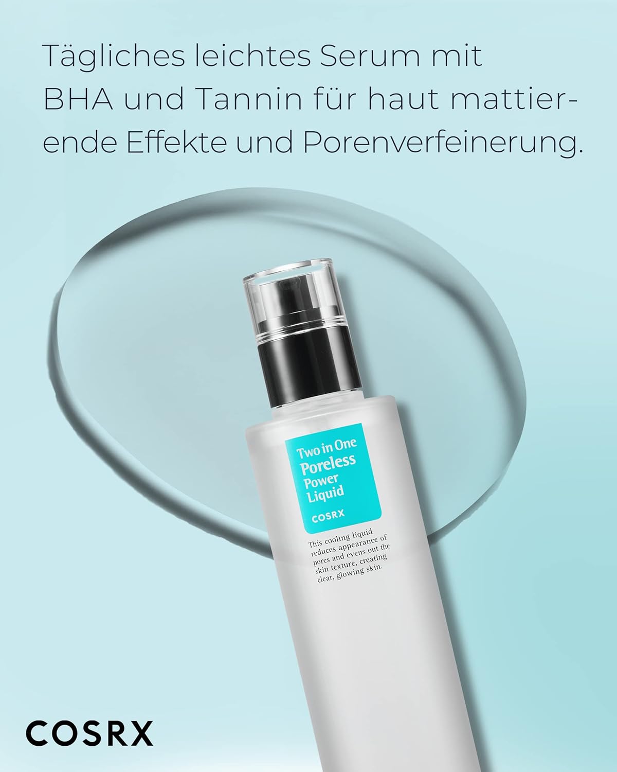 COSRX Two in One Poreless Power Liquid Mit BHA 100 Ml | Gesichtspflege Zum Straffen Der Poren Und Peeling Der Haut Für Glatte Und Klare Haut | Für Alle Hauttypen | Keine Tierversuche