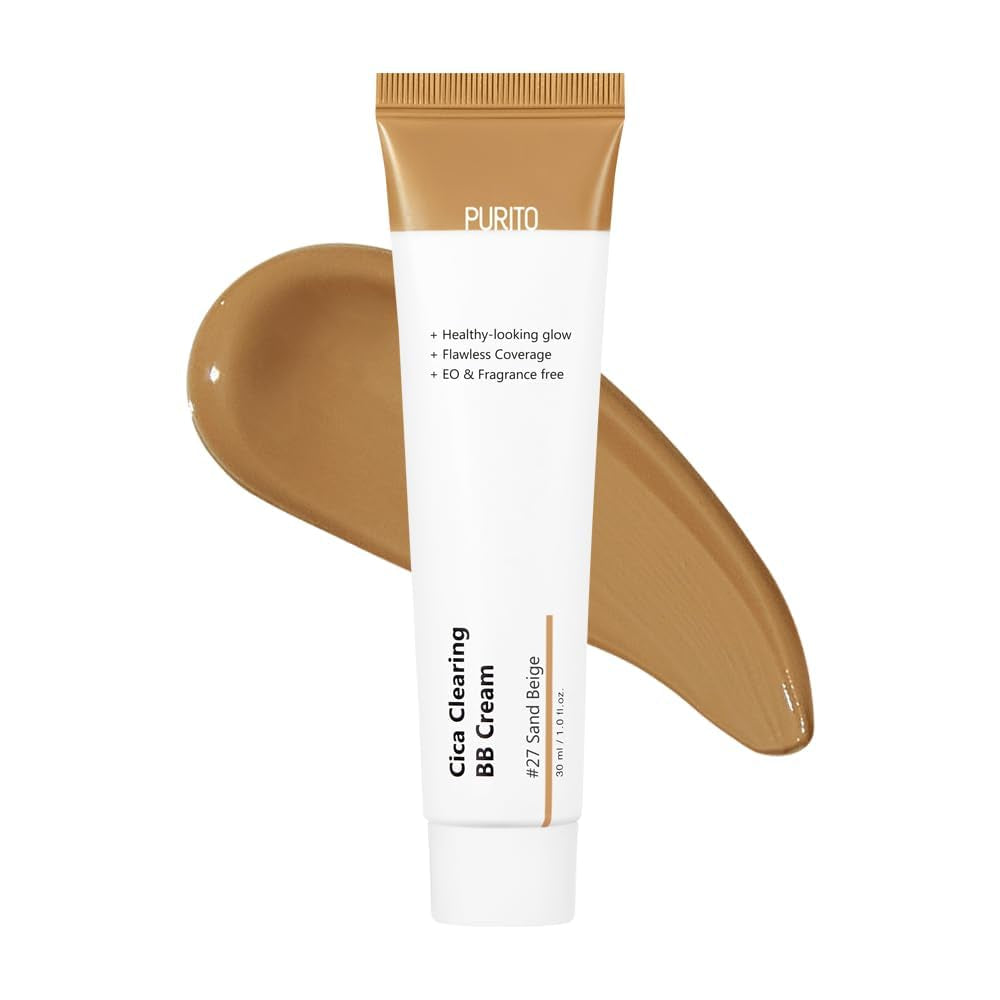 PURITO| Cica Clearing BB Cream, #21 Hellbeige, 1 Fl.Oz/30 Ml, Vegane Bb-Creme, Getönt