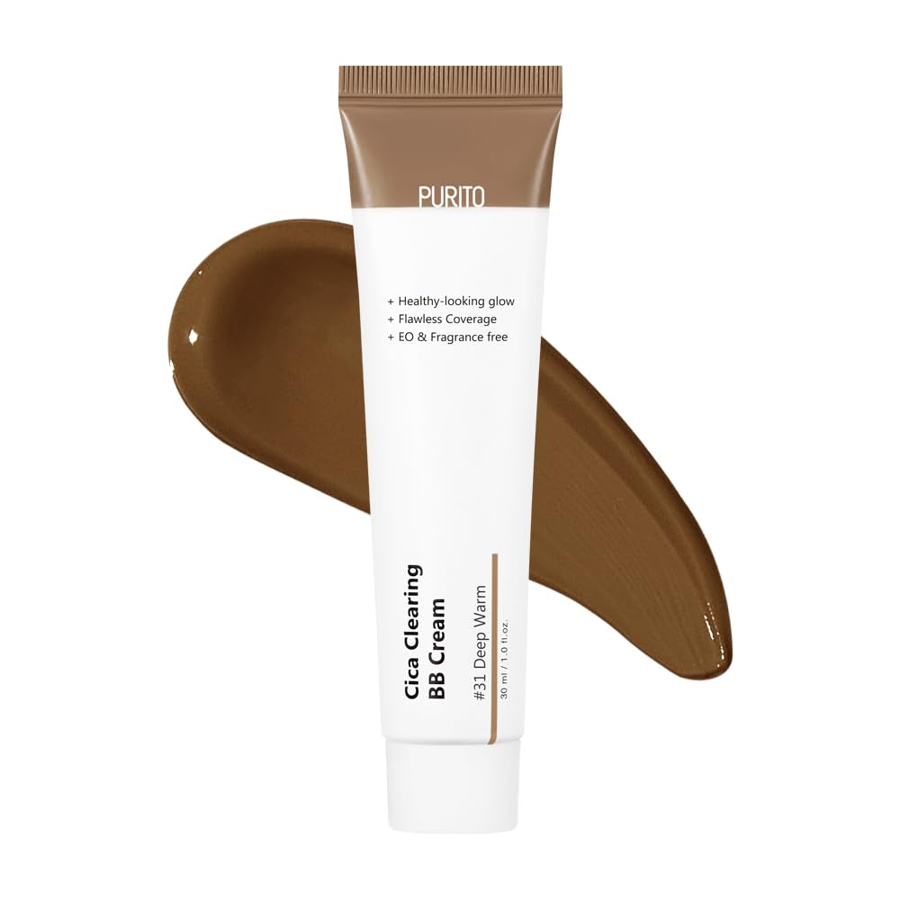 PURITO| Cica Clearing BB Cream, #21 Hellbeige, 1 Fl.Oz/30 Ml, Vegane Bb-Creme, Getönt