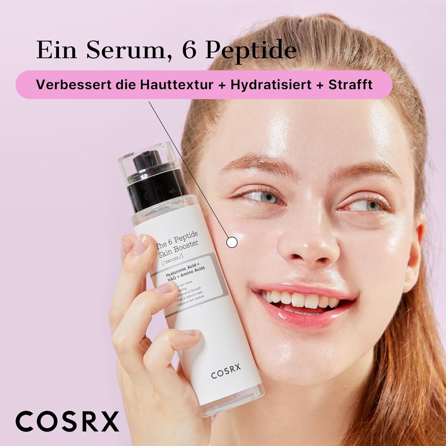 COSRX 6 Peptide Collagen Serum Gesicht & Toner Gesicht Für Hauterneuerung & Straffung Mit Niacinamid & Hyaluronsäure, Verbessert Hautelastizität, Beruhigender Hautpflege-Booster, Korean Skincare 150Ml