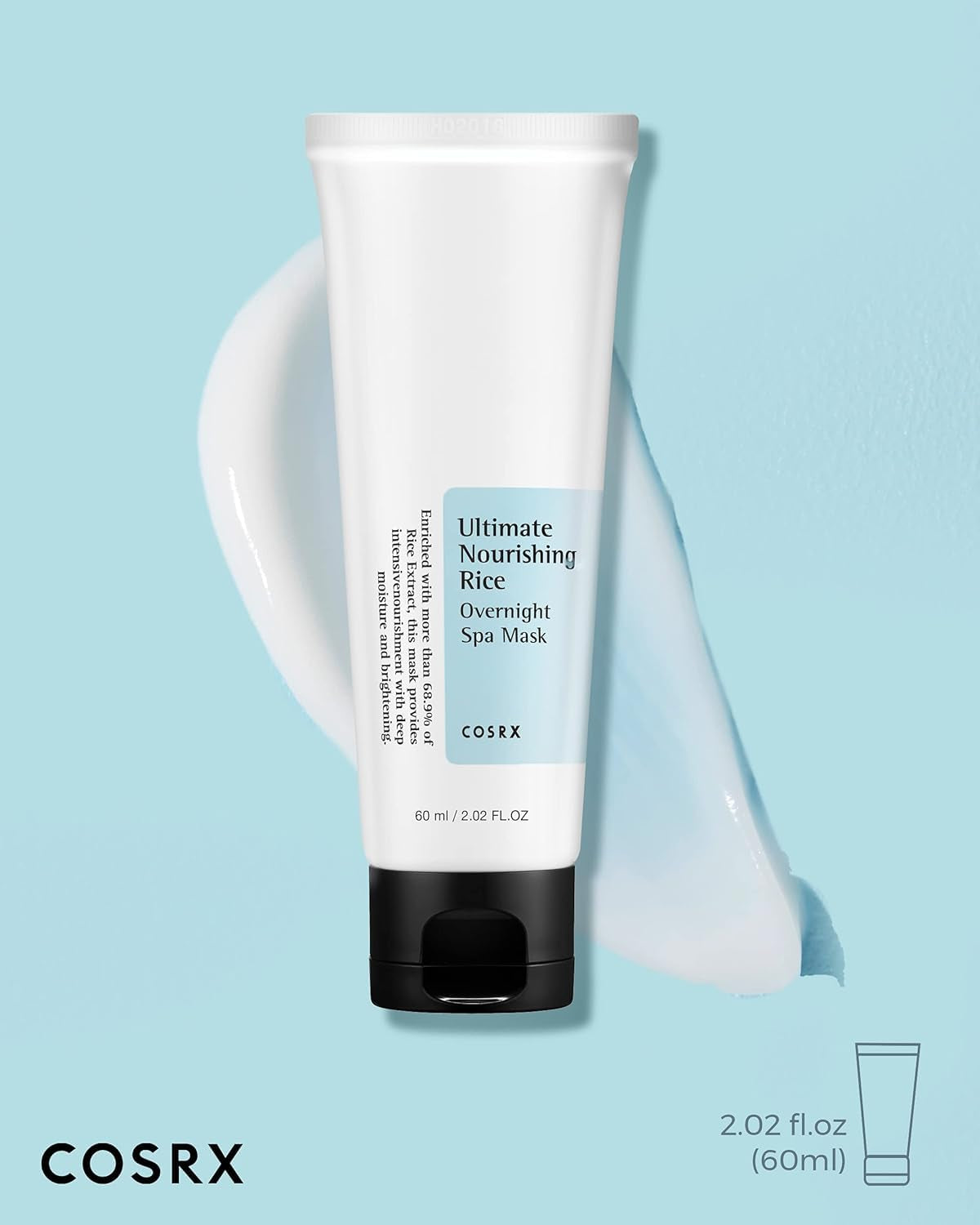 COSRX Gesichtsmaske Ultimate Nourishing Rice Overnight Spa Mask | Feuchtigkeitscreme Mit 68% Reis-Extrakt Und 2% Niacinamid | Für Alle Hauttypen | Vegan, Tierversuchsfrei | Korean Skincare