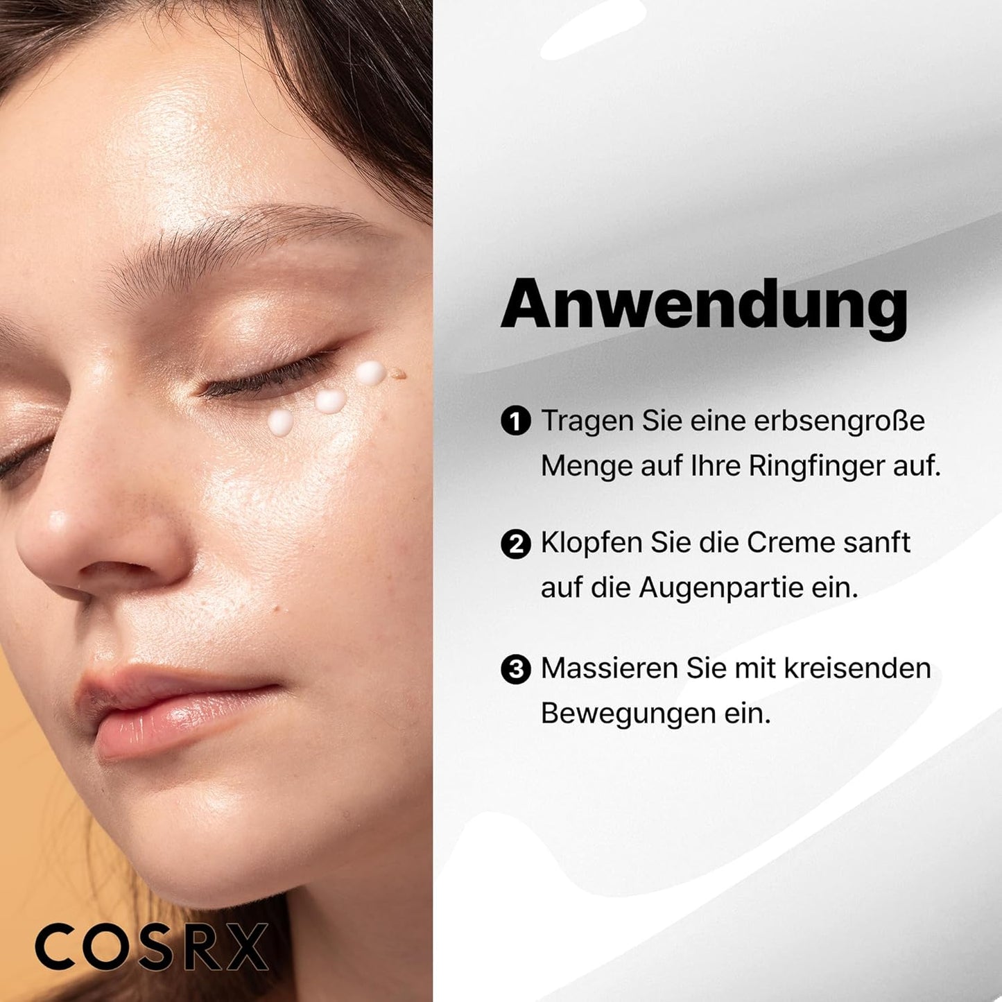 COSRX Snail Peptide Eye Cream Mit 73,7% Schneckenschleim Und Hyaluronsäure - Aufhellende Anti-Aging Korean Augencreme Gegen Feine Linien Und Dunkle Kreise, 25Ml, Korean Skincare