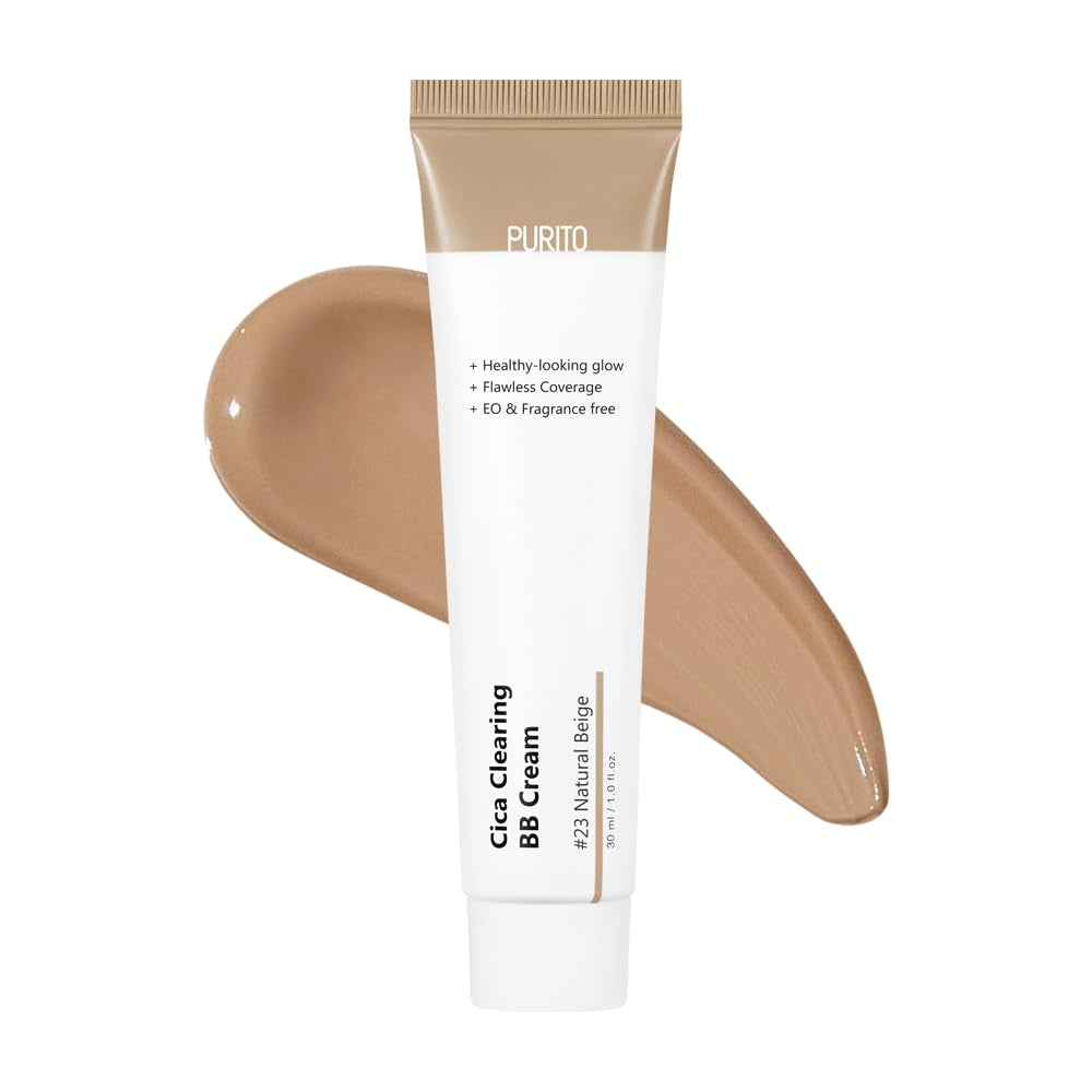 PURITO| Cica Clearing BB Cream, #21 Hellbeige, 1 Fl.Oz/30 Ml, Vegane Bb-Creme, Getönt
