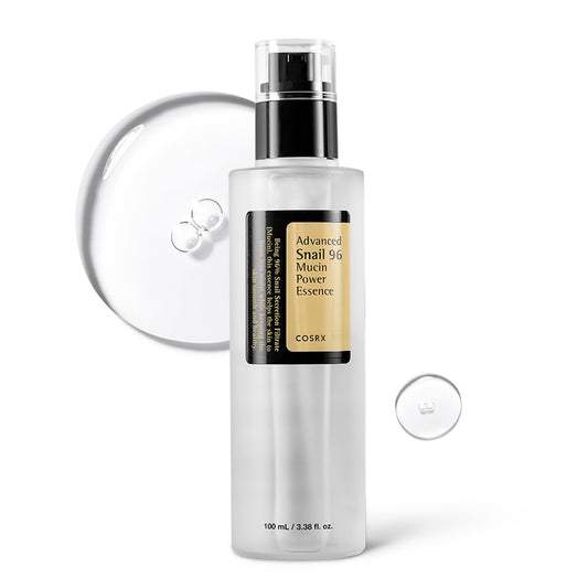COSRX Fortschrittliche Schnecken-Muzin-96-Power-Essenz 100 Ml Fl. Oz | Schneckensekret-Filtrat 96 % | Hautreparaturserum | CPNP, Koreanische Hautpflege, Ohne Tierquälerei, Ohne Parabene, Ohne Alkohol