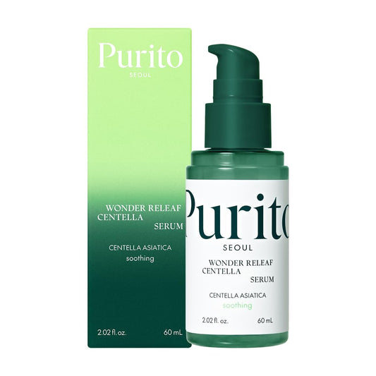 PURITO Centella Serum, Korean Centella, for All Skin Types, Ampoule, Soothing, Calming, Facial Serum for Face, Vegan & Cruelty-Free, Korean Skin Care, 60Ml 2Fl.Oz