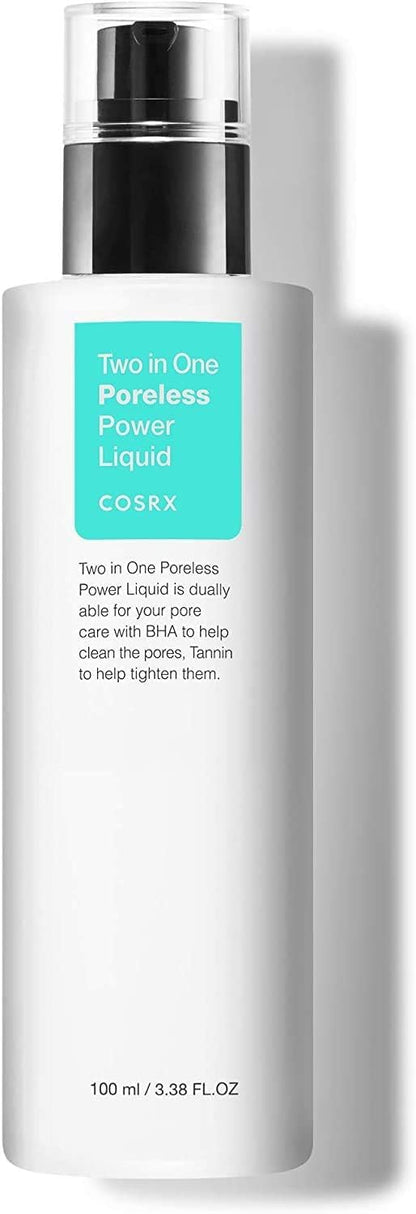 COSRX Two in One Poreless Power Liquid Mit BHA 100 Ml | Gesichtspflege Zum Straffen Der Poren Und Peeling Der Haut Für Glatte Und Klare Haut | Für Alle Hauttypen | Keine Tierversuche