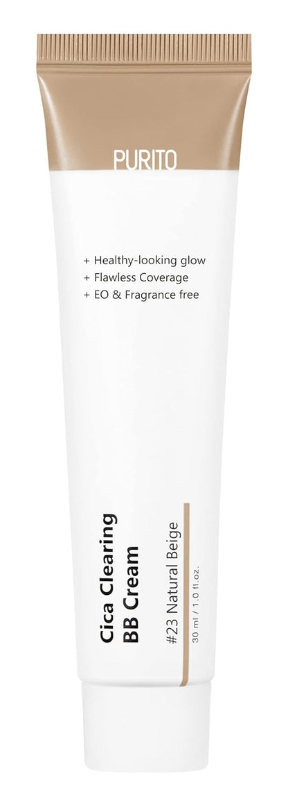 PURITO| Cica Clearing BB Cream, #21 Hellbeige, 1 Fl.Oz/30 Ml, Vegane Bb-Creme, Getönt