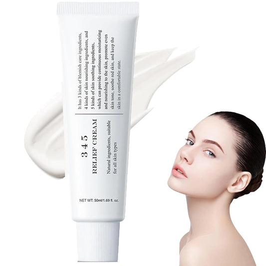 345 Relief Cream - Feuchtigkeitscreme Für Das Gesicht - 345 Cream Gesichtscreme - Tief Feuchtigkeitsspendende Für Fettige Haut Gesicht - Gesichtsfeuchtigkeitscreme Für Frauen Glatte Haut