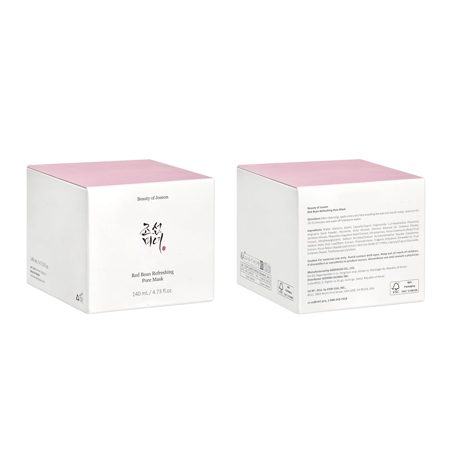 Beauty of Joseon Kühlende Porenmaske Mit Roten Bohnen, 140 Ml, 4,73 Fl.Oz