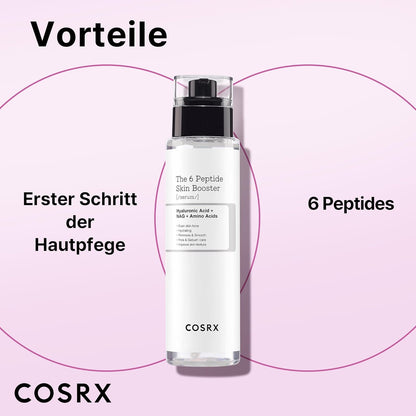 COSRX 6 Peptide Collagen Serum Gesicht & Toner Gesicht Für Hauterneuerung & Straffung Mit Niacinamid & Hyaluronsäure, Verbessert Hautelastizität, Beruhigender Hautpflege-Booster, Korean Skincare 150Ml