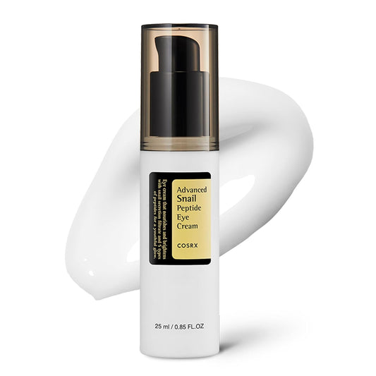 COSRX Snail Peptide Eye Cream Mit 73,7% Schneckenschleim Und Hyaluronsäure - Aufhellende Anti-Aging Korean Augencreme Gegen Feine Linien Und Dunkle Kreise, 25Ml, Korean Skincare