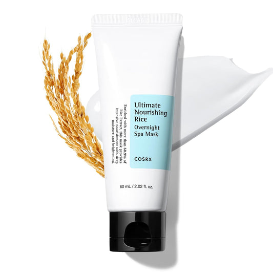 COSRX Gesichtsmaske Ultimate Nourishing Rice Overnight Spa Mask | Feuchtigkeitscreme Mit 68% Reis-Extrakt Und 2% Niacinamid | Für Alle Hauttypen | Vegan, Tierversuchsfrei | Korean Skincare