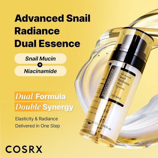 COSRX Niacinamide 5% + Snail Mucin 74% Dual Essence, Dunkle Flecken & anti Aging Gesicht Serum Für Einen Strahlenden Hautton, Hydrating, Brightening, Korean Skincare, 2.70 Fl.Oz / 80Ml