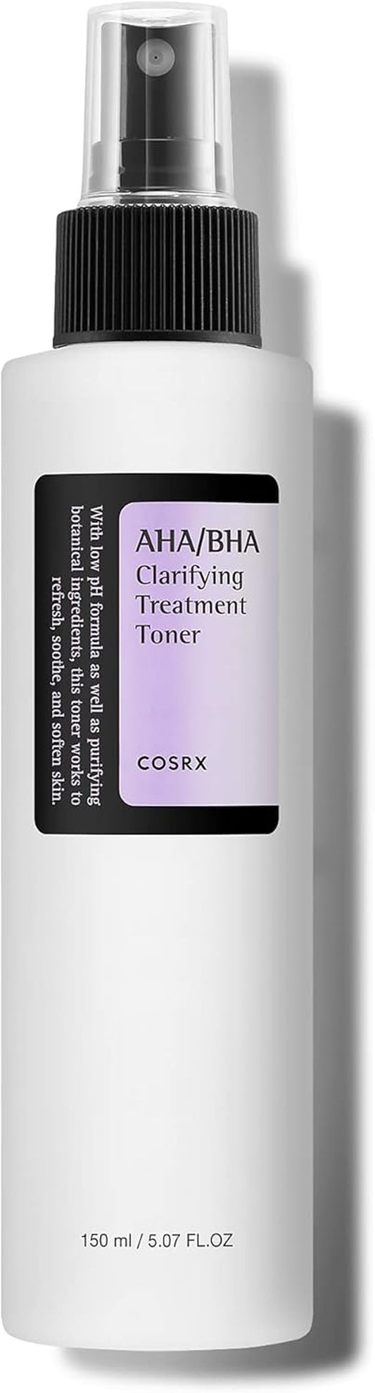 COSRX AHA/BHA Clarifying Treatment Toner | Peeling-Gesichtswasser Für Ebenmäßige Haut | anti Mitesser & anti Pickel | Poren Verkleinern | Für Alle Hauttypen | Vegan, Parabenfrei, Alkoholfrei, Tierversuchsfrei | Korean Skincare