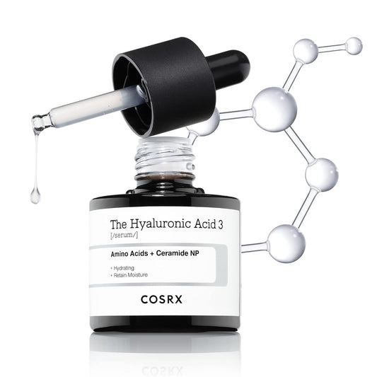COSRX Pure Hyaluronic Acid 3% Serum, Reines Hyaluron Serum Hochdosiert - Mit Reiner Hyaluronsäure & Ceramide, anti Aging & anti Falten Feuchtigkeitspflege, Für Alle Hauttypen, Korean Skincare